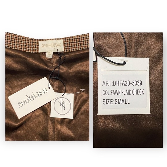 NWT Divine Heritage Asymmetrical Plaid Wrap Mini Skirt, Size S‎ - Picture 10 of 14